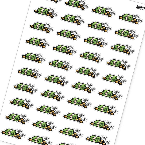 Payday Planner Stickers - Money and Gold Stickers for Planners