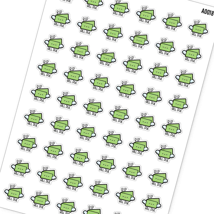 Bill Due Planner Stickers