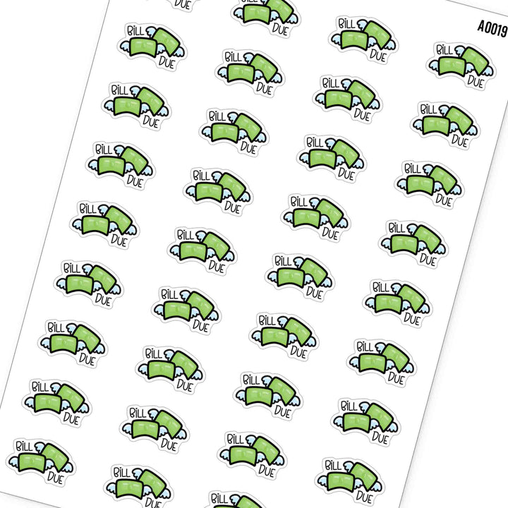 Bill Due Planner Stickers