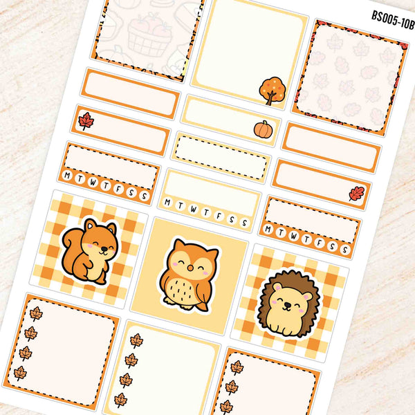 October Autumn A5 Box Stickers Kit