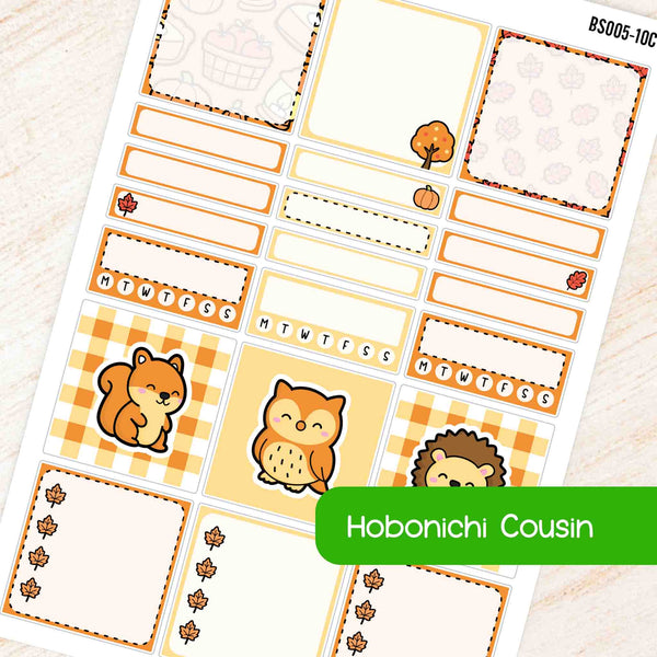 October Autumn A5 Hobonichi Cousin Box Stickers Kit