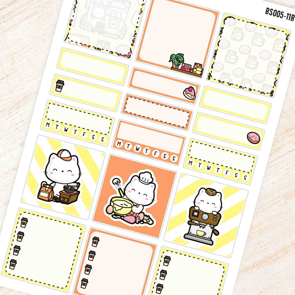 November Coffee & Bakery A5 Box Stickers Kit