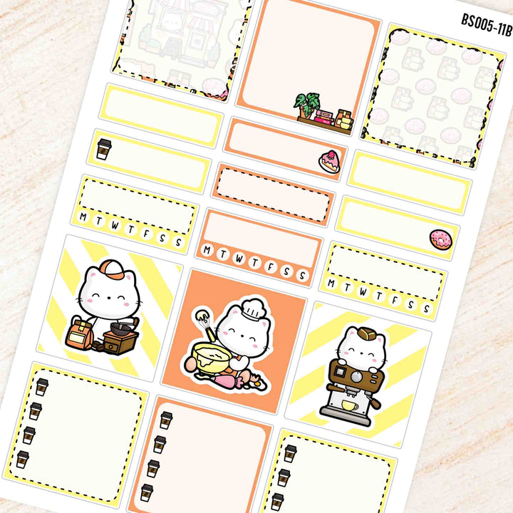 November Coffee & Bakery A5 Box Stickers Kit