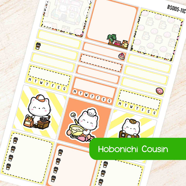 November Coffee & Bakery A5 Hobonichi Cousin Box Stickers Kit