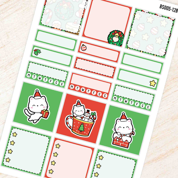 December Christmas A5 Box Stickers Kit