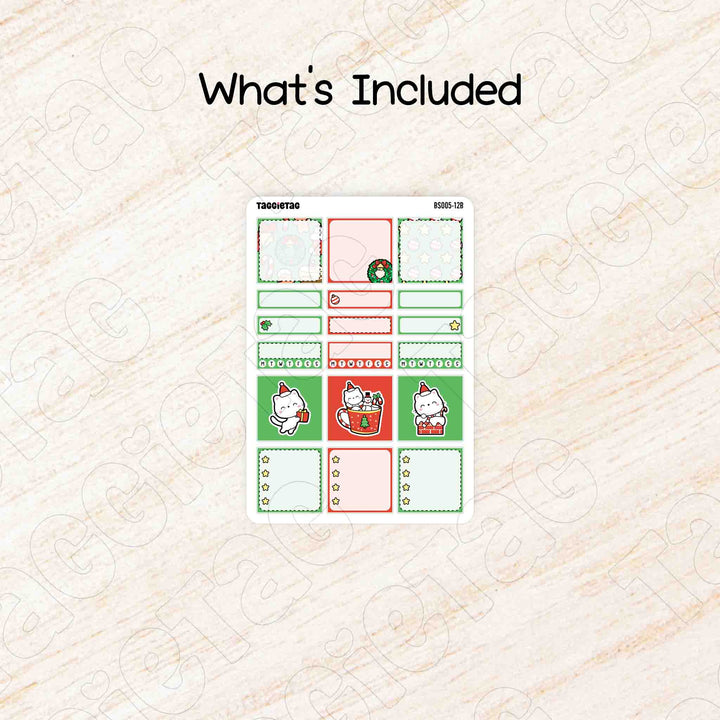 Includes a sheet of December Christmas A5 Box Stickers Kit