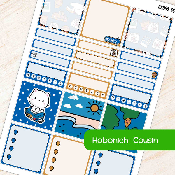 Travel A5 Hobonichi Cousin Box Stickers Kit