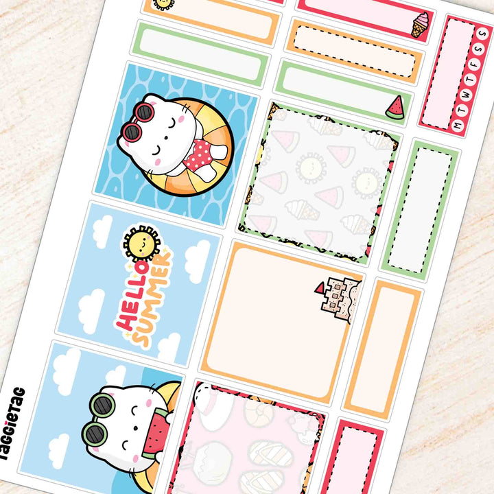 August Summer Classic Box Stickers Kit