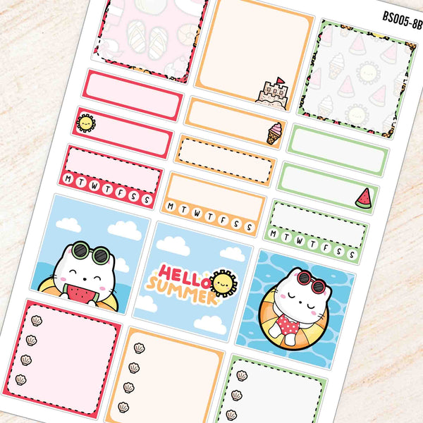 August Summer A5 Box Stickers Kit