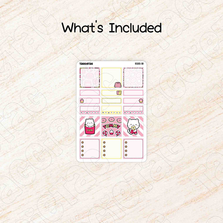 Includes a sheet of September Snack Time A5 Box Stickers Kit