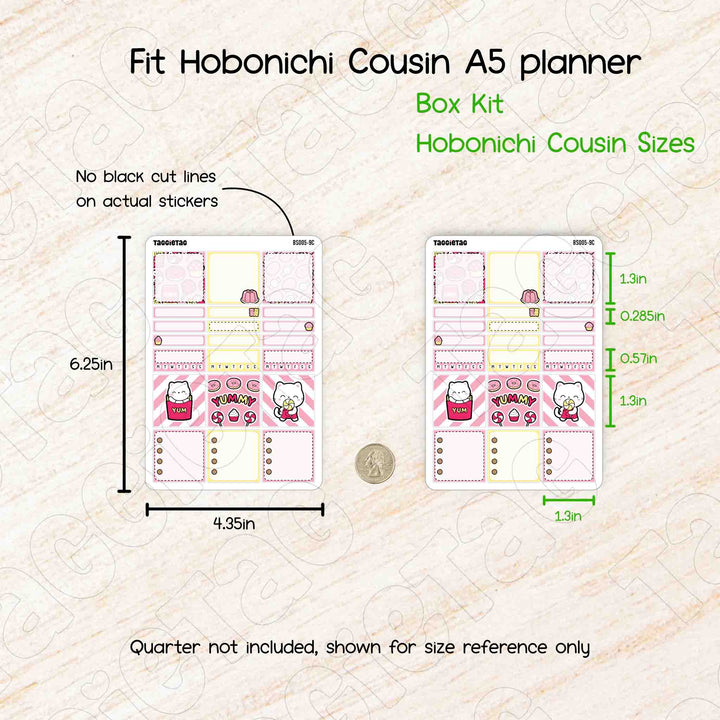 No black cut lines on actual stickers. Sheet size is 4.35in x 6.25in