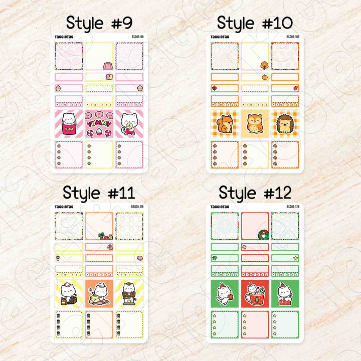 Style #9 to Style #12