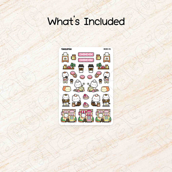 Includes a sheet of November Coffee & Bakery Theme Deco Kit for Planners and Journals