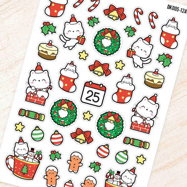 December Christmas Theme Deco Kit for Planners and Journals