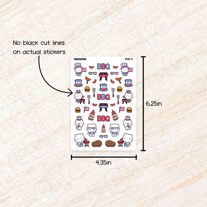 No black cut lines on actual stickers. Sheet size is 4.35in x 6.25in