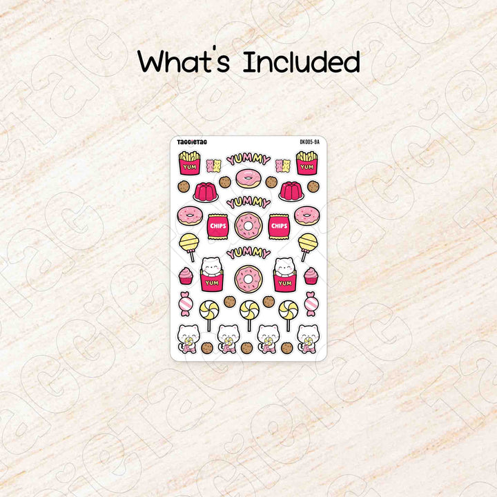 September Snack Time Theme Deco Kit for Planners and Journals