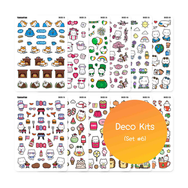 Set #6 12-Month Decorative Sticker Bundle