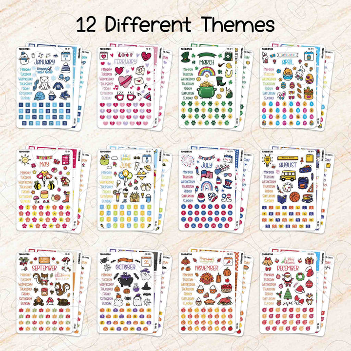 Ultimate Planner Gift Set includes 12 different themes