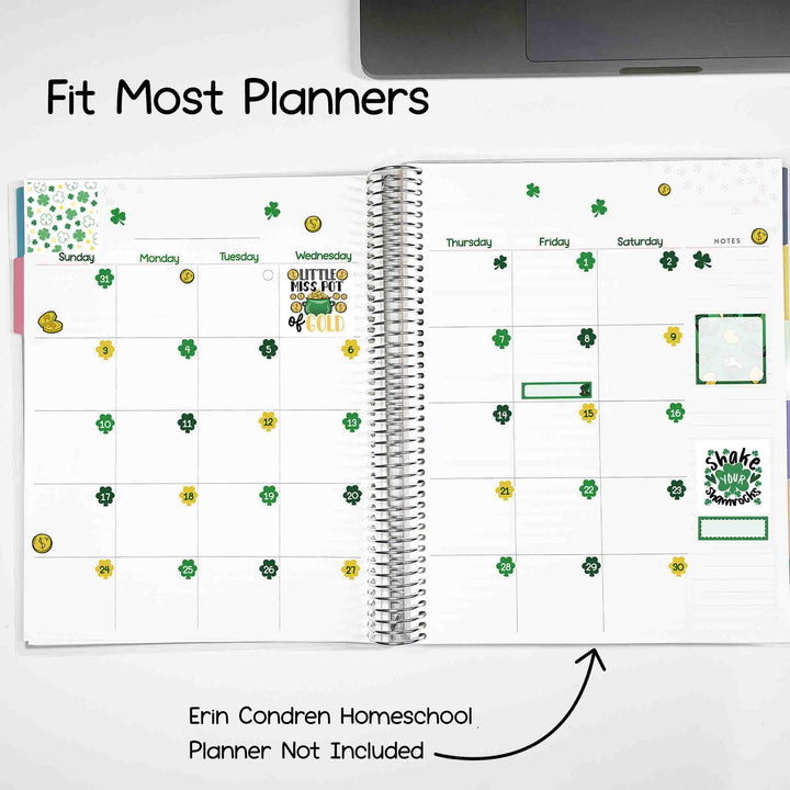 Ultimate Planner Gift Set will fit most planners. Erin Condren Homeschool Planner not included