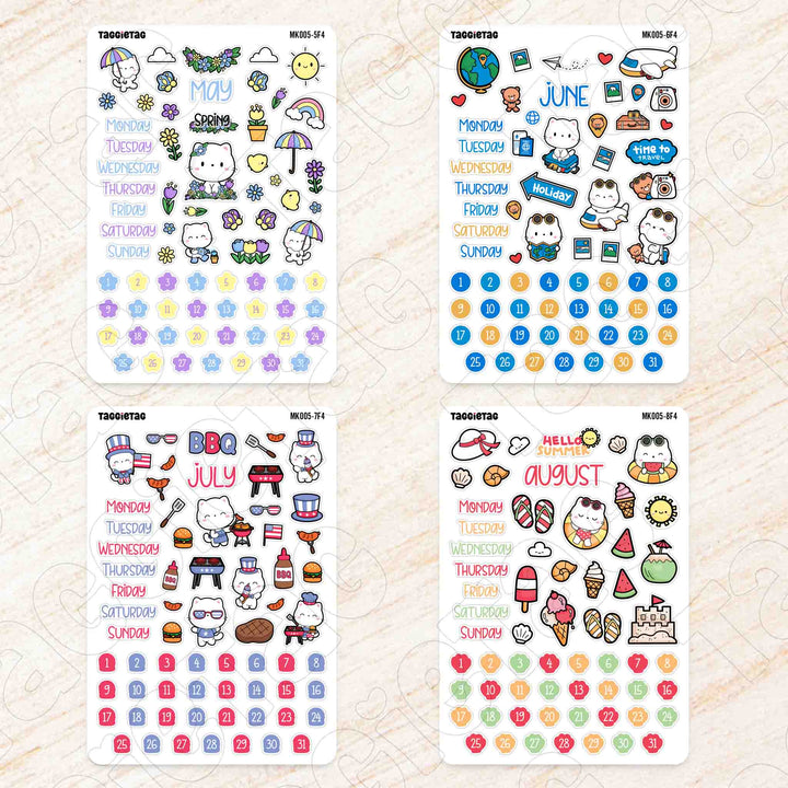 May to August stickers