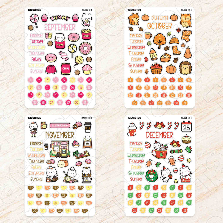 September to December stickers