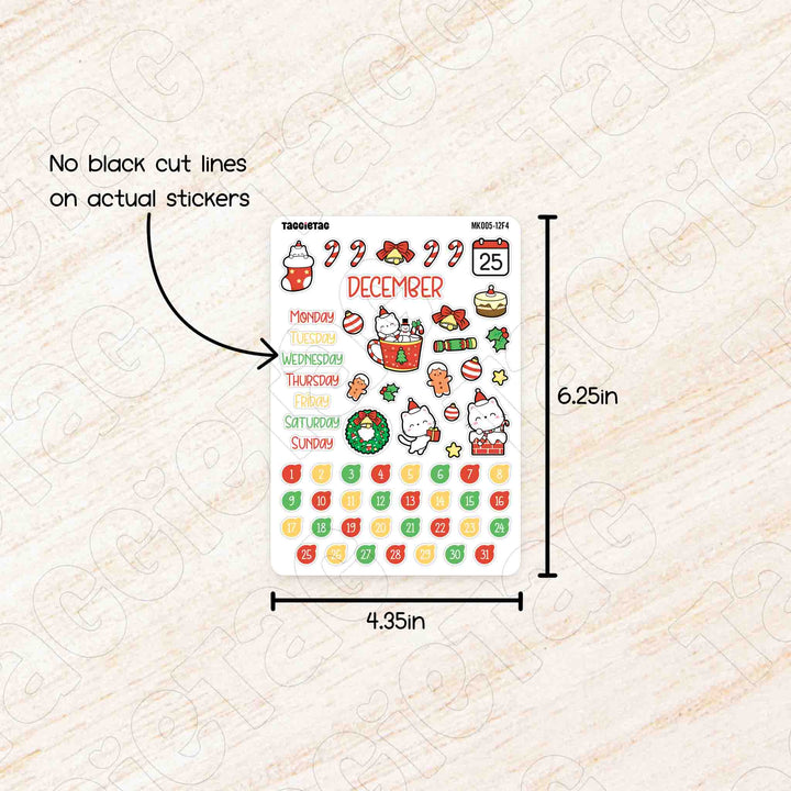 No black cut lines on actual stickers. Sheet size is 4.35in x 6.25in