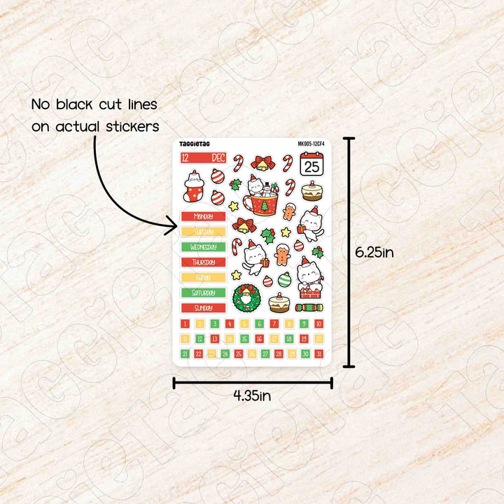 No black cut lines on actual stickers. Sheet size is 4.35in x 6.25in