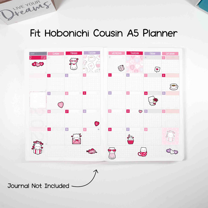 Fit hobonichi cousin A5 planner. Journal not included