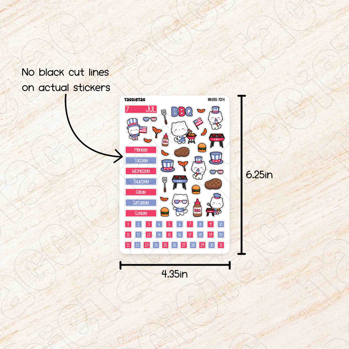 No black cut lines on actual stickers. Sheet size is 4.35in x 6.25in
