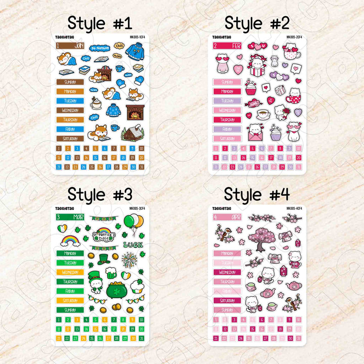 Style #1 to Style #4