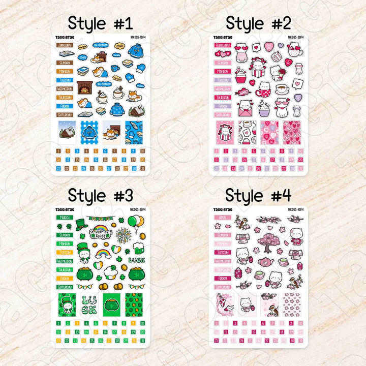 Style #1 to Style #4