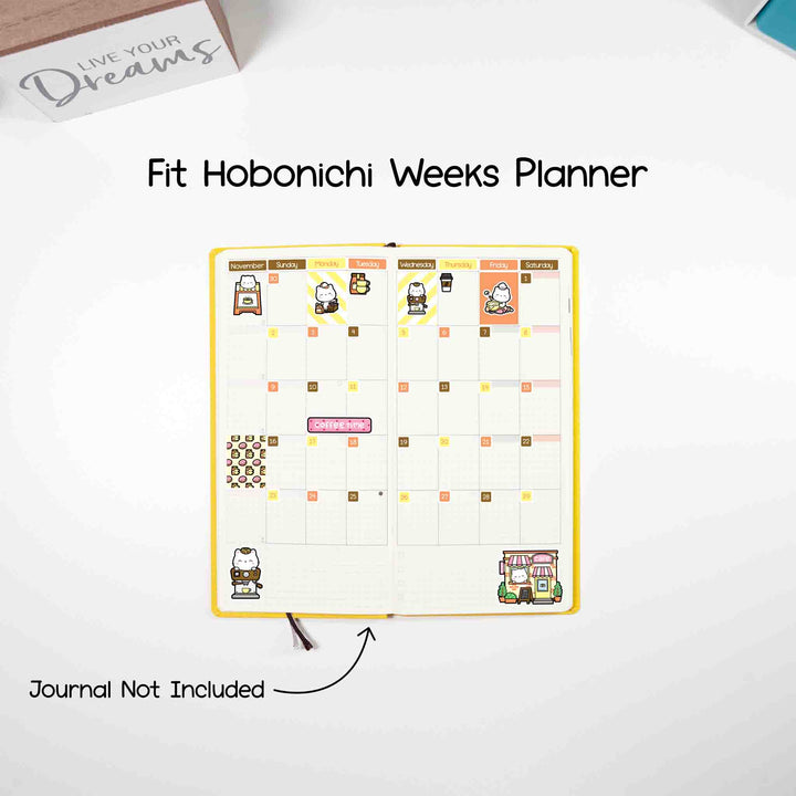 Fit Hobonichi Weeks planner. Journal not included