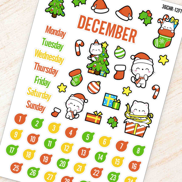 December Christmas #2 Theme Planner Stickers