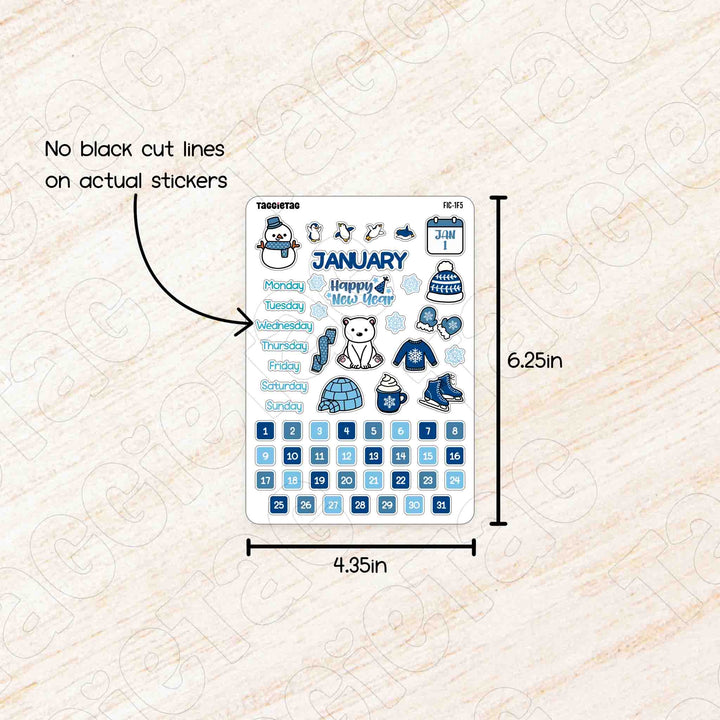 Planner stickers bundle set #3 does not have black cut lines on actual stickers, and size of each sticker sheet is 6.25in x 4.35in