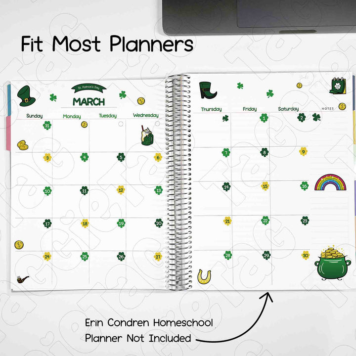 Planner stickers bundle set #3 fit most planners like Erin Condren Homeschool Planner, planner not included