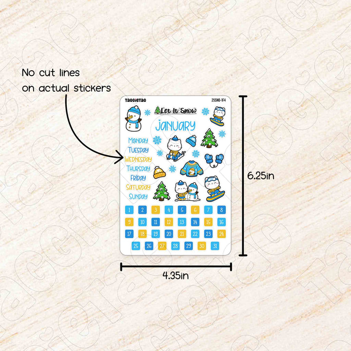 January to December Planner Stickers Bundle (Set #5) no cut lines on actual stickers, each sheet size is 4.35in x 6.25in