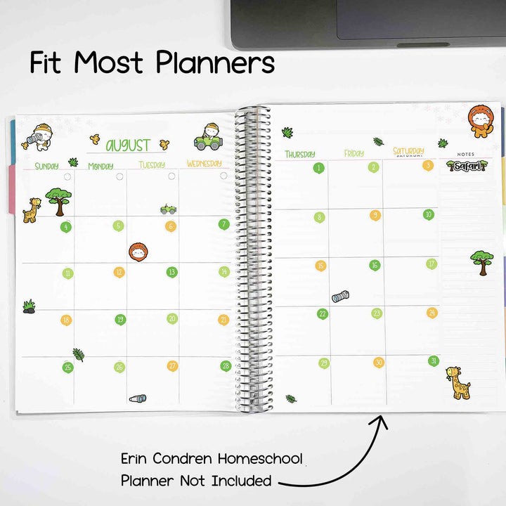 Fit most planners, Erin Condren Homeschool Planner not included