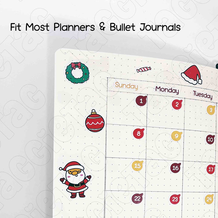 December Christmas Theme Planner Stickers fit most planners, planner not included