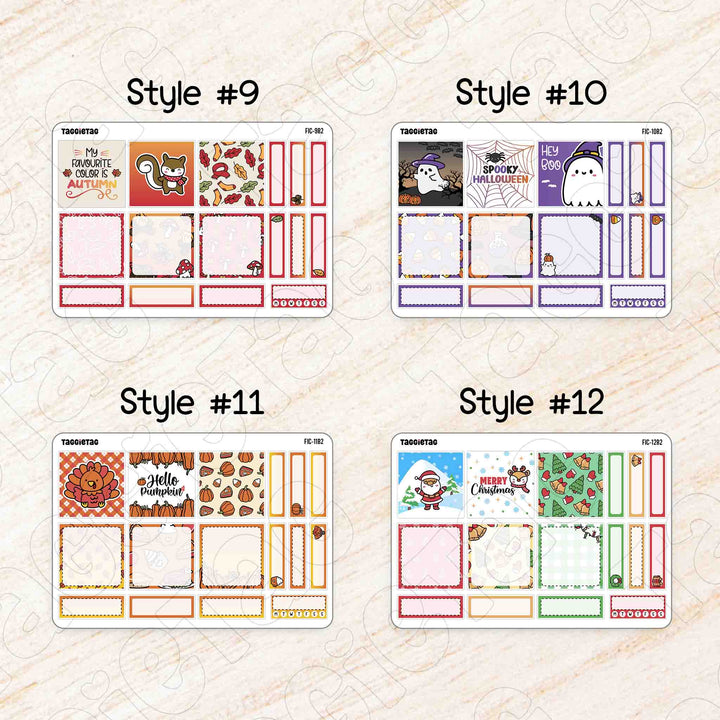 Set #2 Box Stickers Bundle Kit style #9 to style #12