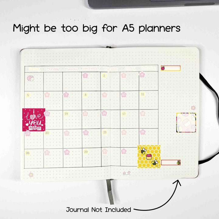 Set #2 Box Stickers Bundle Kit might be too big for A5 planners