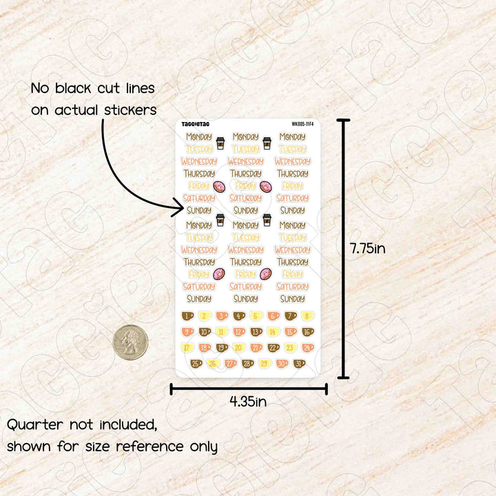 No black cut lines on actual stickers. Sheet size is 4.35in x 7.75in