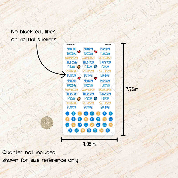 No black cut lines on actual stickers. Sheet size is 4.35in x 7.75in