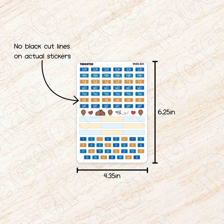 No black cut lines on actual stickers. Sheet size is 4.35in x 6.25in