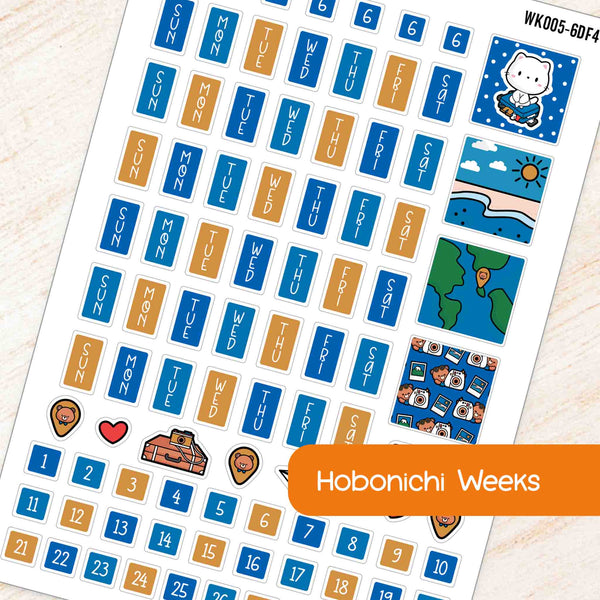June Travel Hobonichi Weeks Weekly Planner Sticker Kit