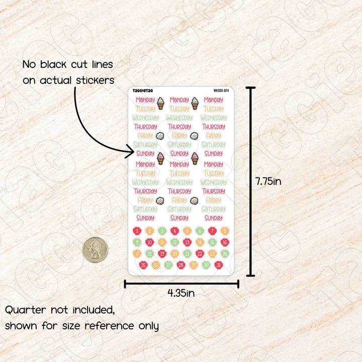 No black cut lines on actual stickers. Sheet size is 4.35in x 6.25in