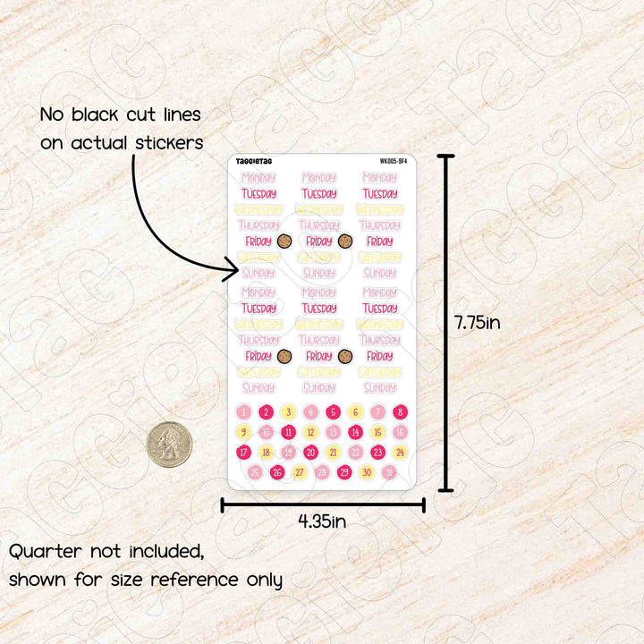 No black cut lines on actual stickers. Sheet size is 4.35in x 7.75in