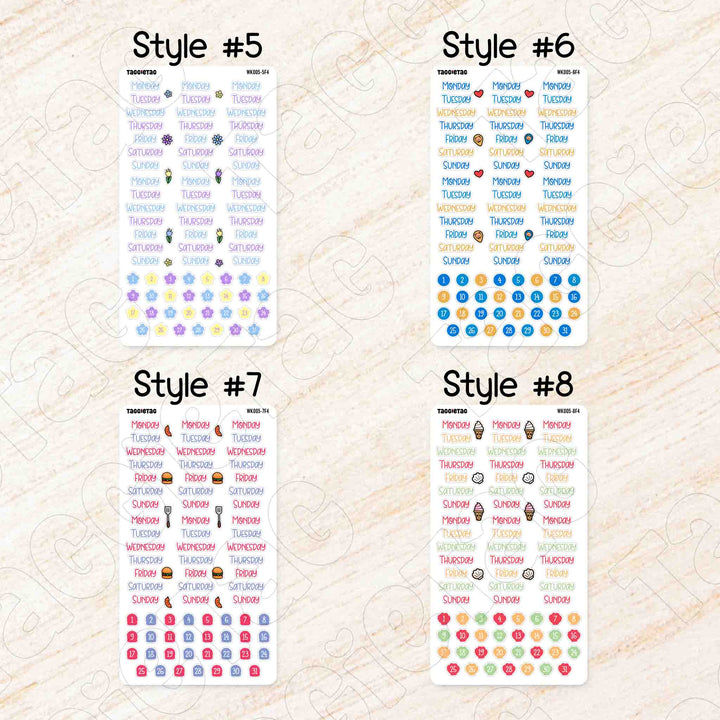 Style #5 to Style #8