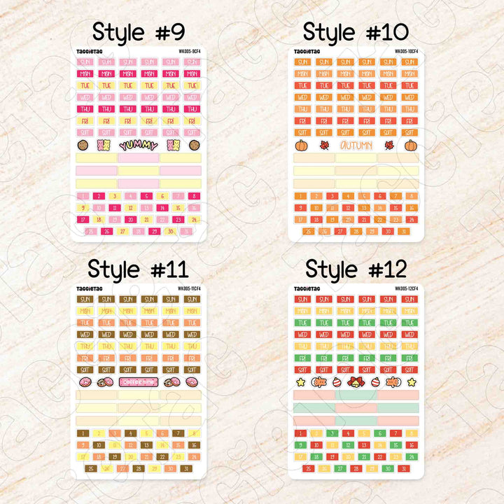 Style #9 to Style #12