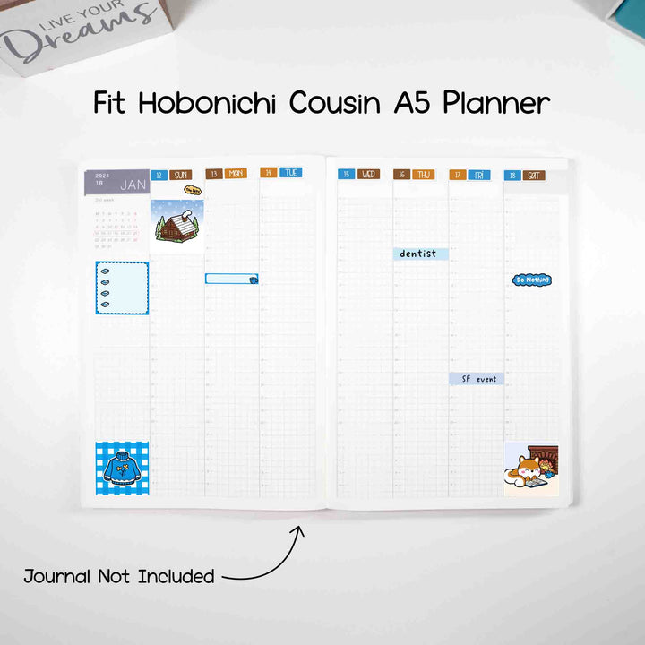Fit hobonichi cousin A5 planner, journal not included