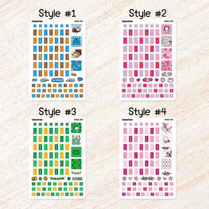 Style #1 to Style #4